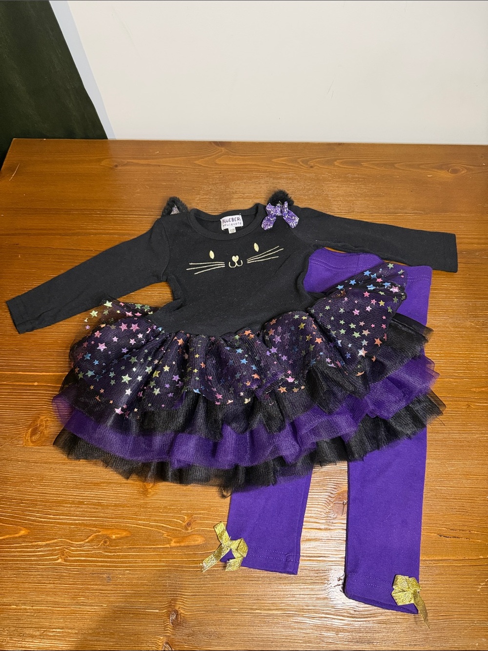 Toddler girl Cat tutu with leggings 24M
